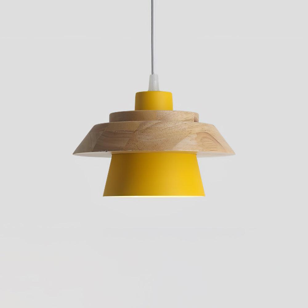 Rustic Wood Ceiling Light - Modern Scandinavian Lamp
