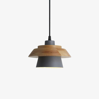 Rustic Wood Ceiling Light - Modern Scandinavian Lamp