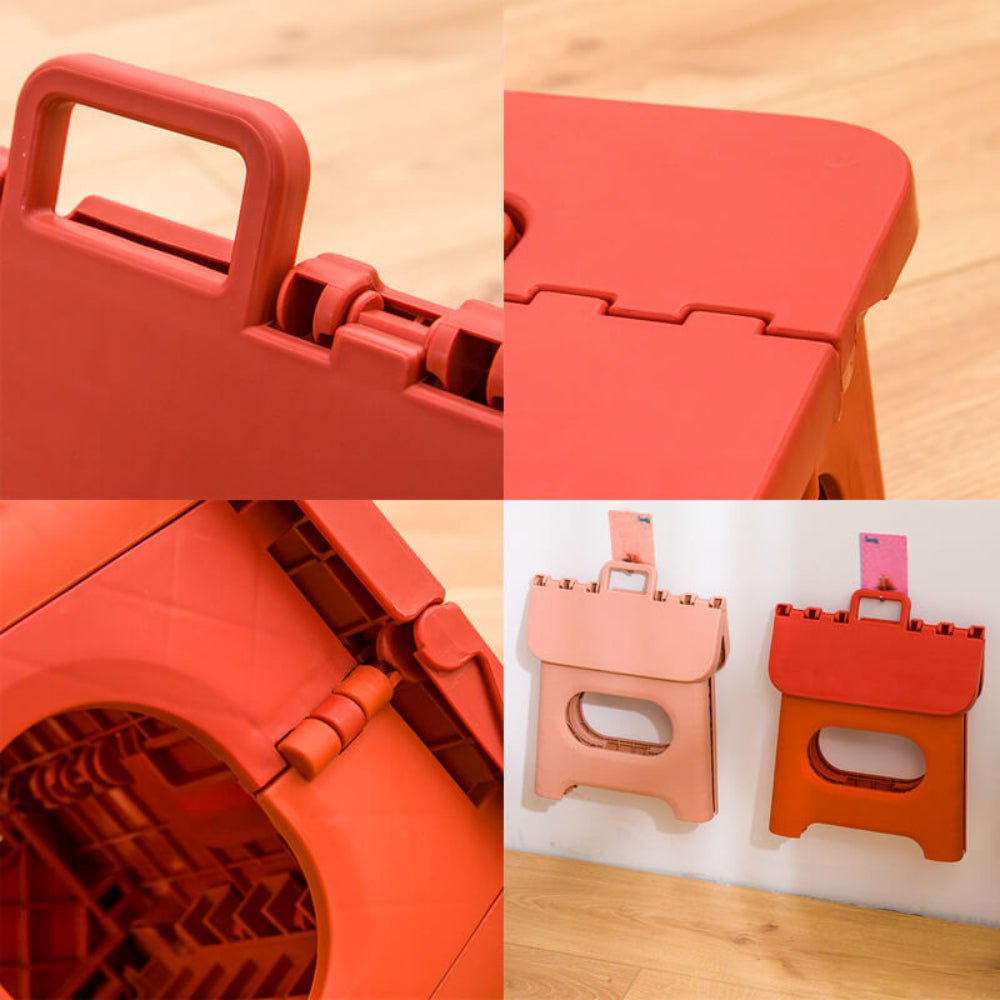 Compact Collapsible Step Stool with Grip
