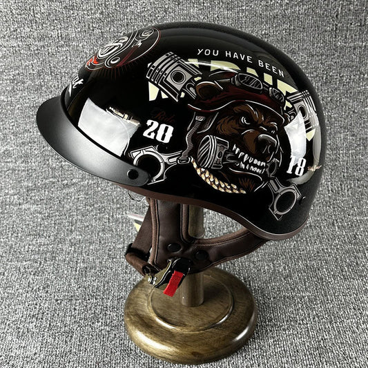 Tough Half Face Motorcycle Helmet - Fesara