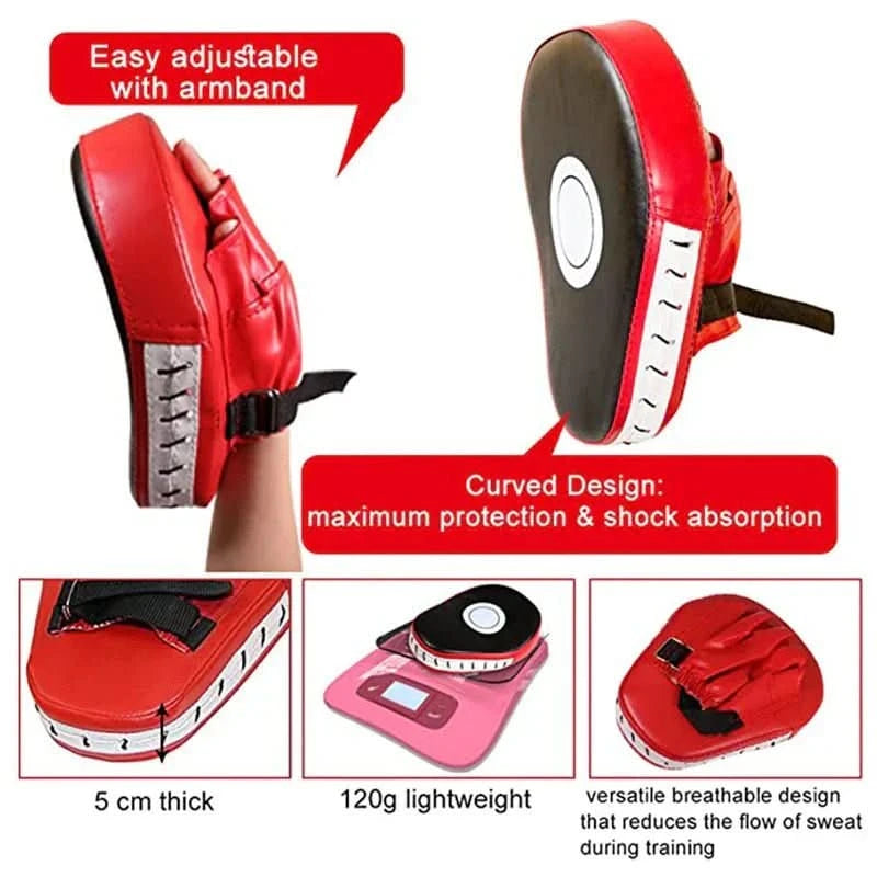 Strikeshield – Curved boxing pad for martial arts training & punching exercises with shock absorption 5
