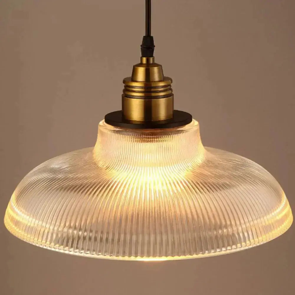 Classic Elegant Pendant Light - Vintage Style Glass Shade