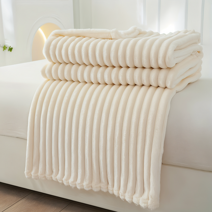 Cozy Plaid Fleece Throw Blanket Soft and Breathable