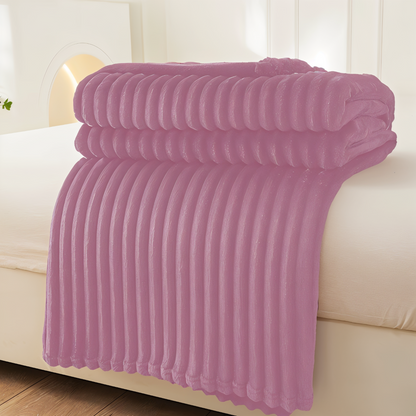 Cozy Plaid Fleece Throw Blanket Soft and Breathable