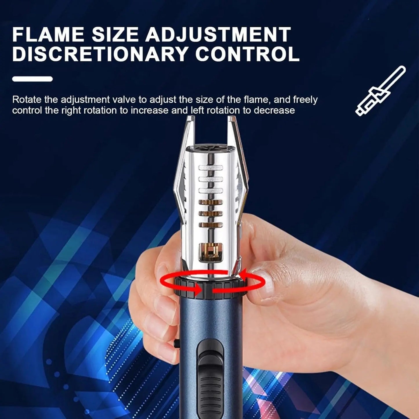 Windproof Lighter with Adjustable Flame for Outdoor Use