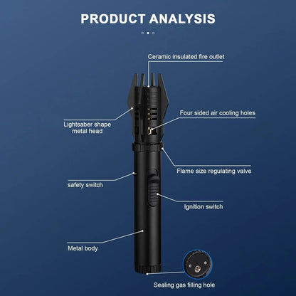 Windproof Lighter with Adjustable Flame for Outdoor Use