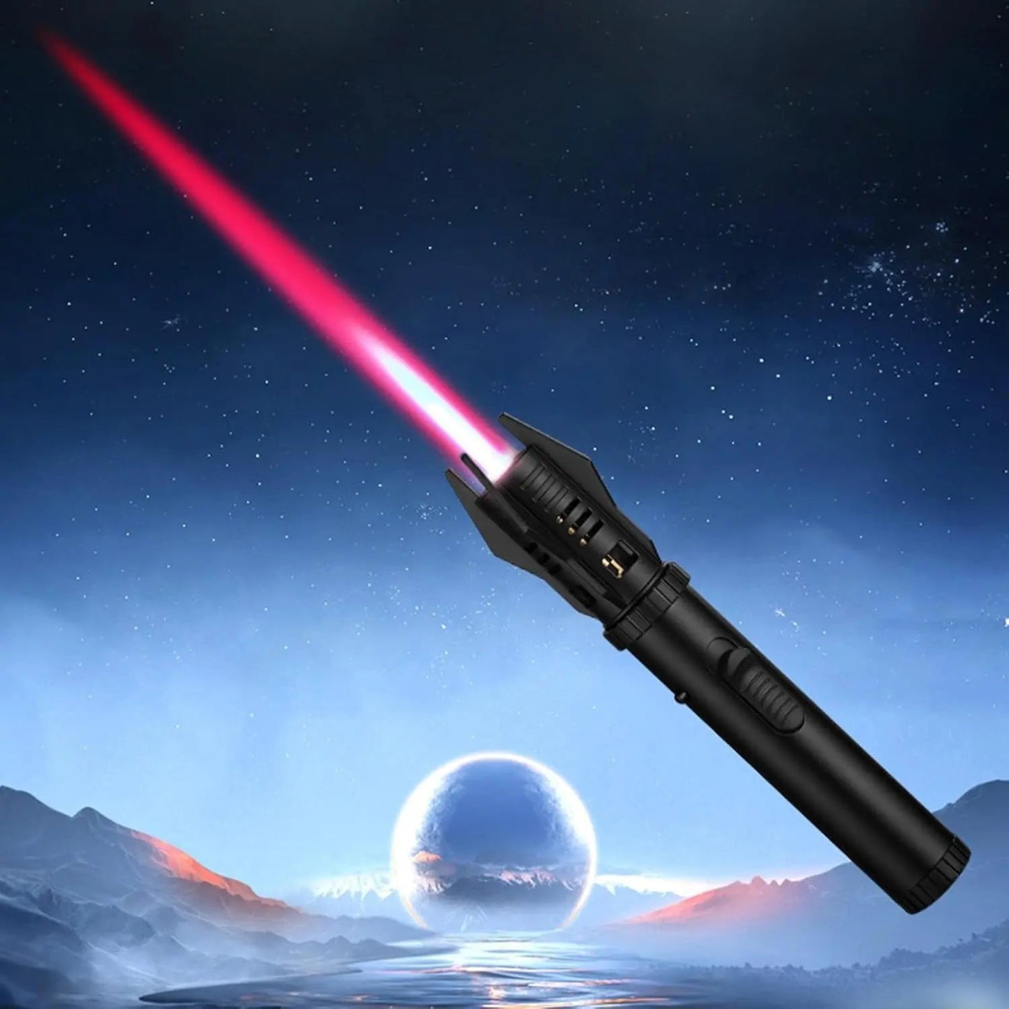 Windproof Lighter with Adjustable Flame for Outdoor Use