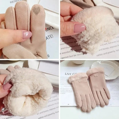 Suedelle | Cozy Plush Thermal Winter Touchscreen Gloves for Women 4