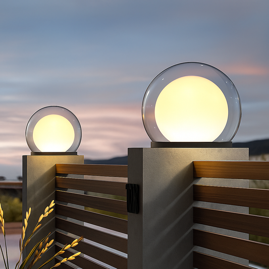 Bright Solar Column Moon Table Lamp - Fesara
