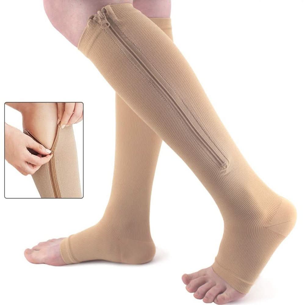 Comfortable Compression Stockings with Zipper for Relief - Fesara