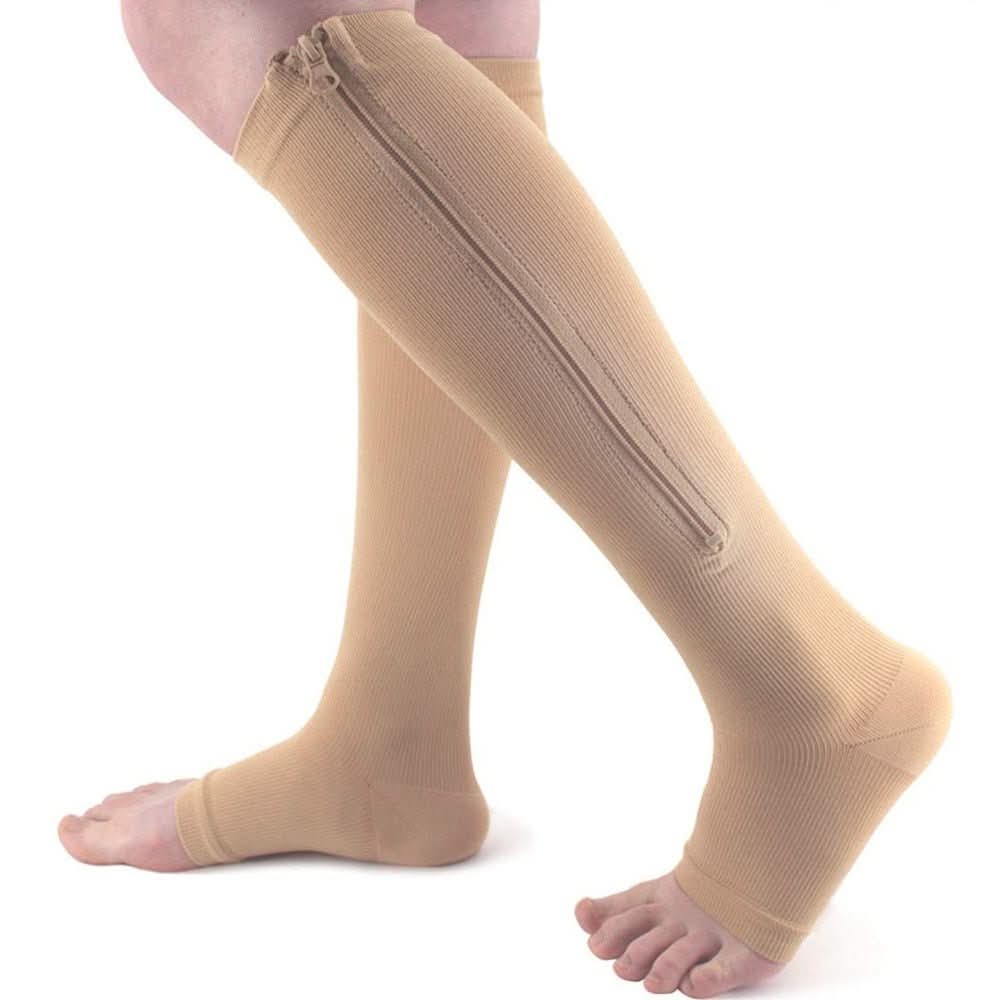 Comfortable Compression Stockings with Zipper for Relief