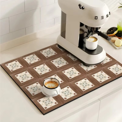 Waterproof Coffee Station Mat Spill Catcher for Kitchen Sinks