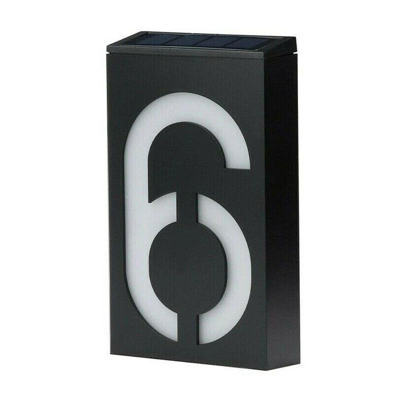 Solar Powered House Number Sign - Eco Friendly Modern