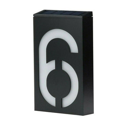 Solar Powered House Number Sign - Eco Friendly Modern