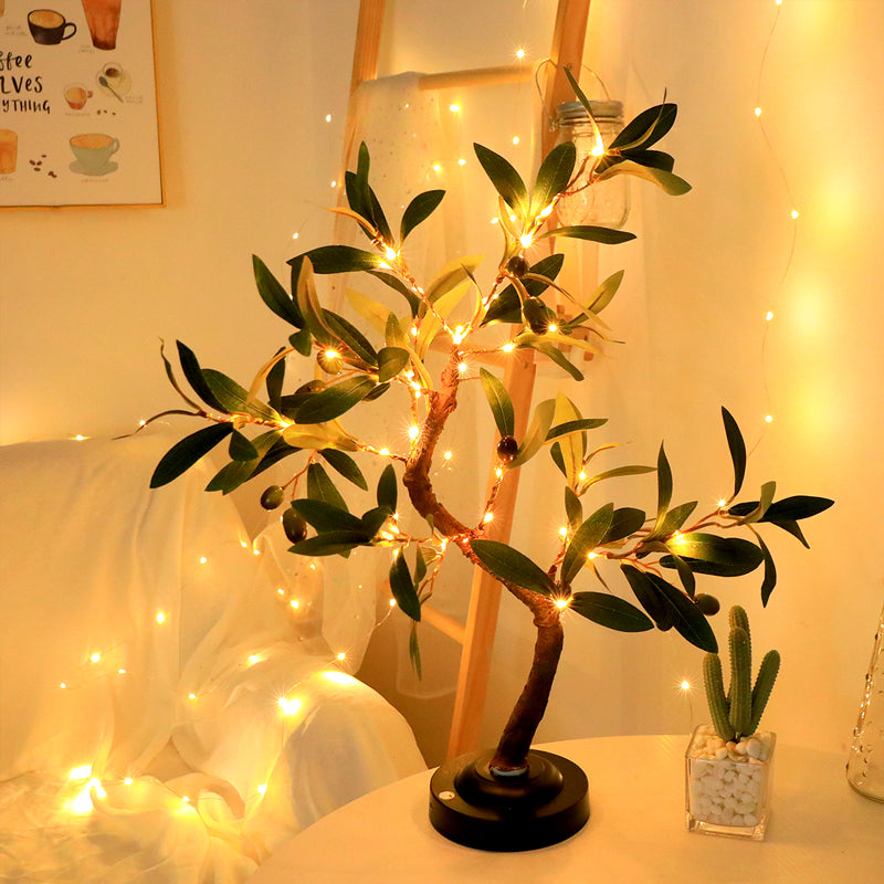 Rustic Wooden LED Desk Lamp