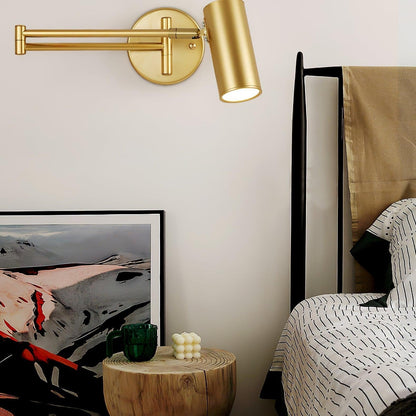 Contemporary Adjustable Silver Wall Light