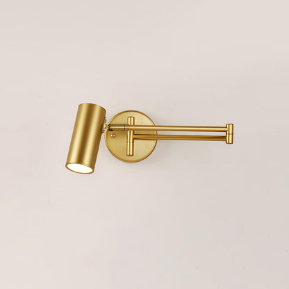 Contemporary Adjustable Silver Wall Light