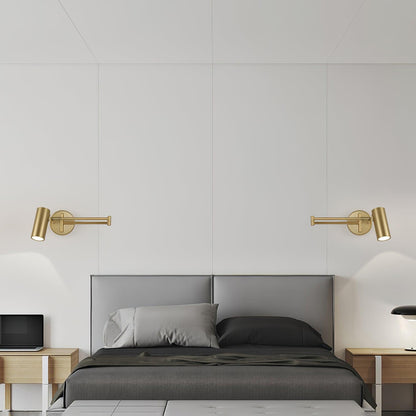 Contemporary Adjustable Silver Wall Light