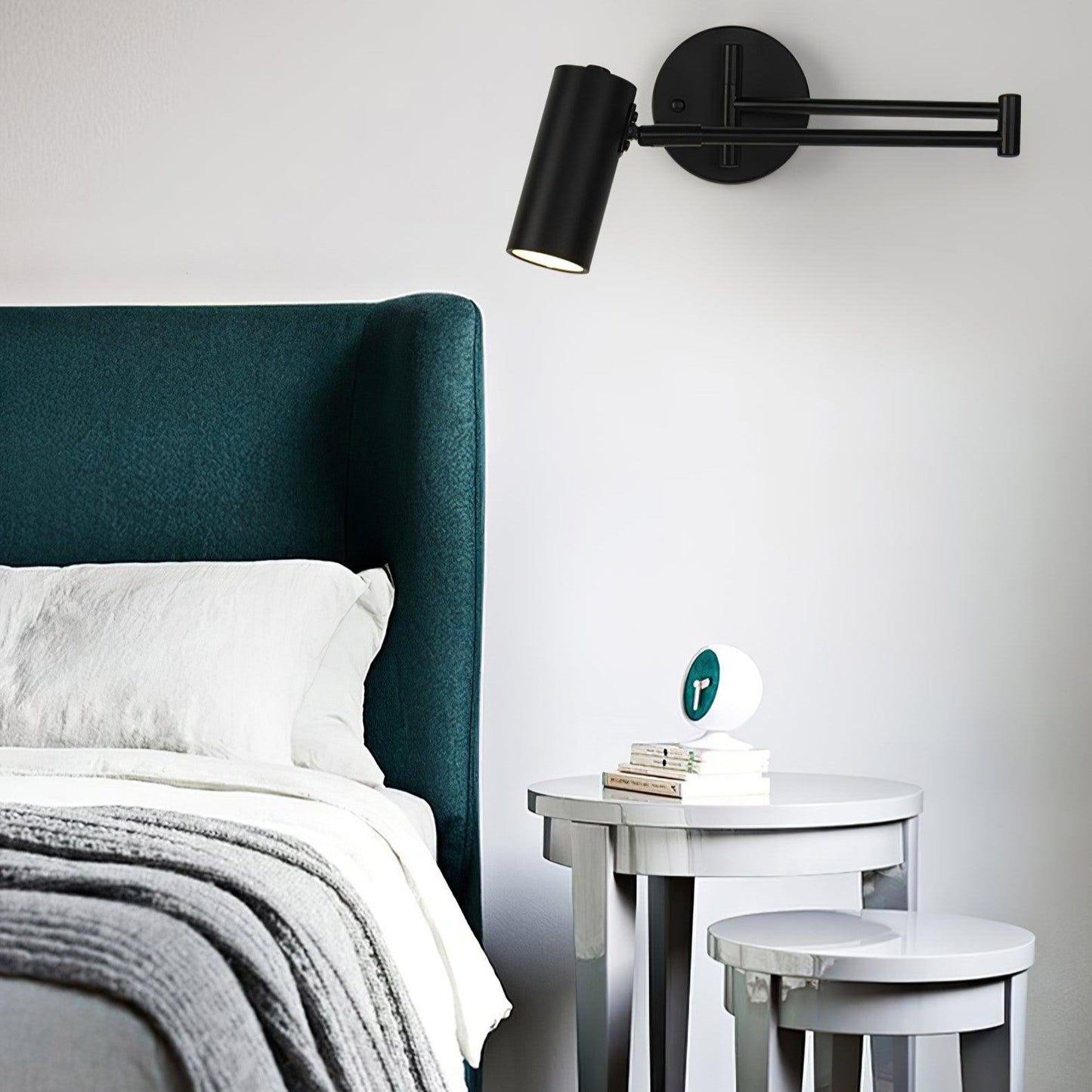 Contemporary Adjustable Silver Wall Light