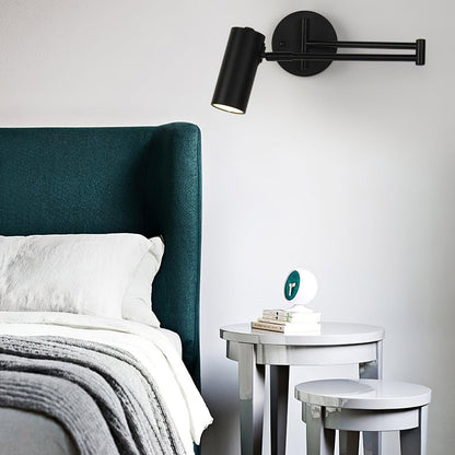 Contemporary Adjustable Silver Wall Light