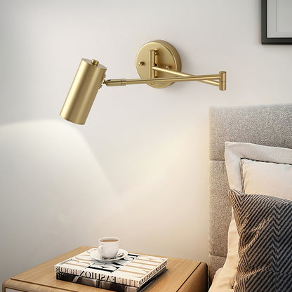 Contemporary Adjustable Silver Wall Light