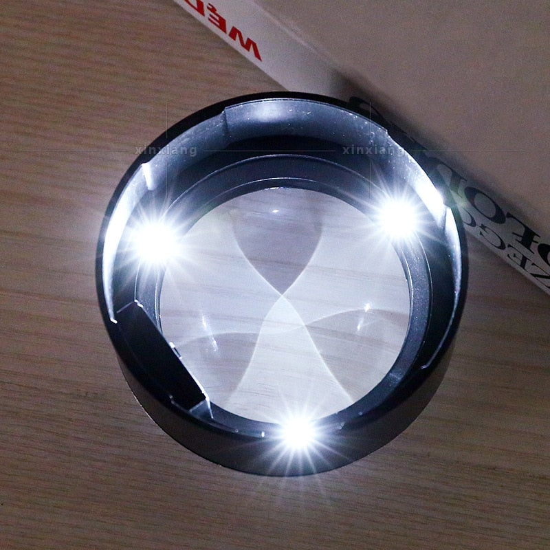 Bright LED Magnifying Glass for Craft and Reading - Fesara