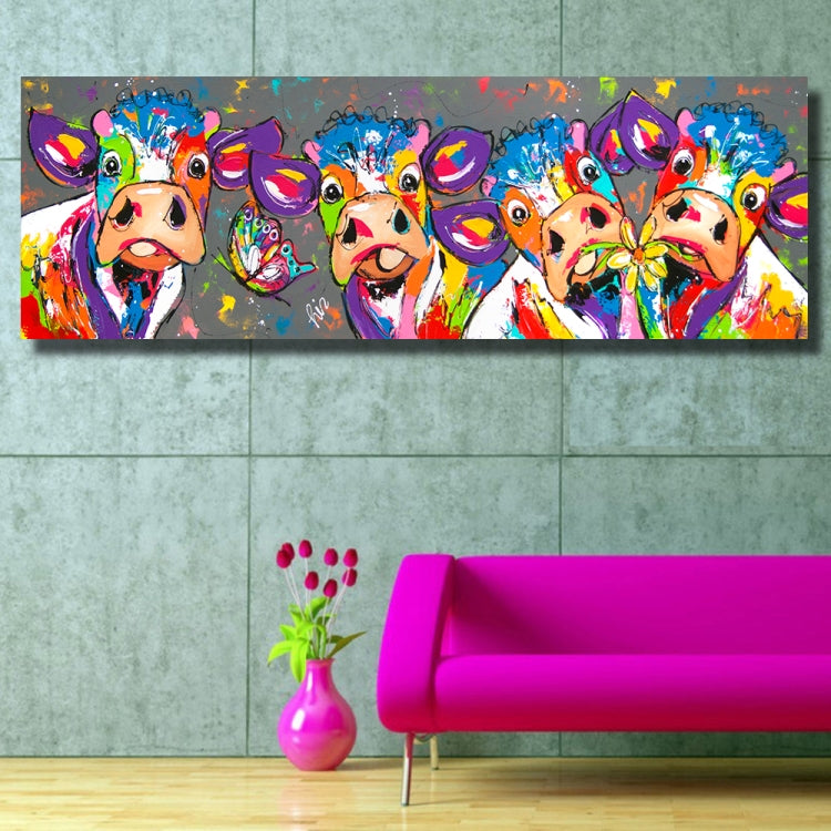Vibrant Farm Animal Wall Art Canvas Print 40x120cm - Fesara