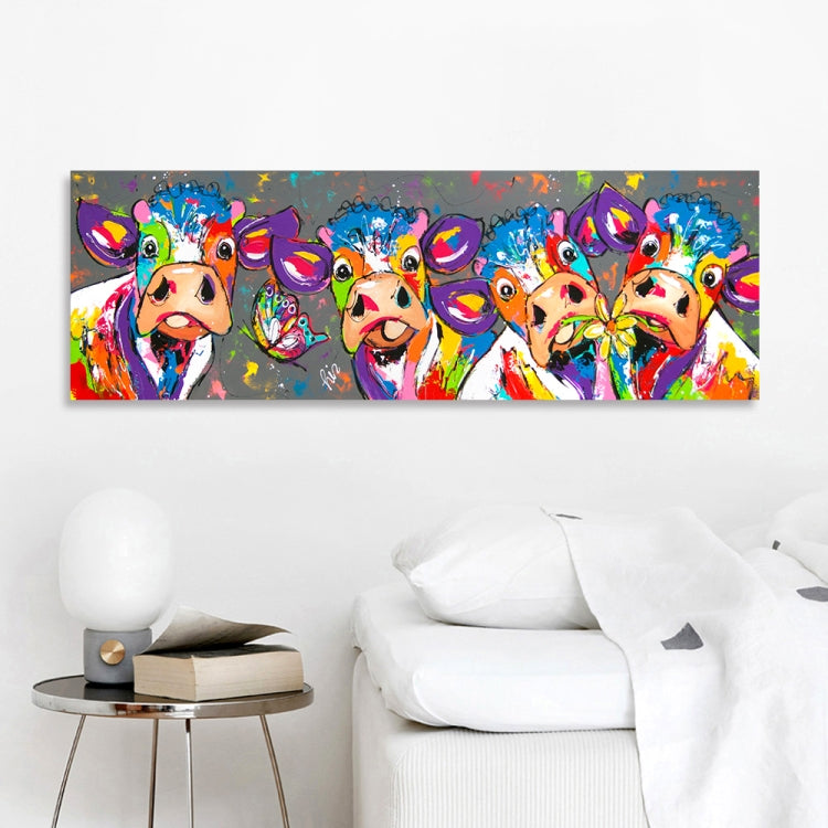 Vibrant Farm Animal Wall Art Canvas Print 40x120cm