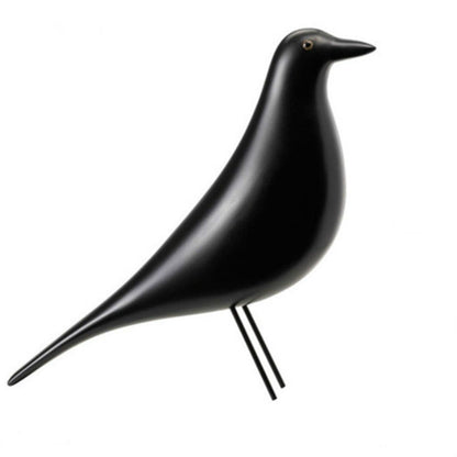 Unique Black Bird Resin Desk Figurine Decor