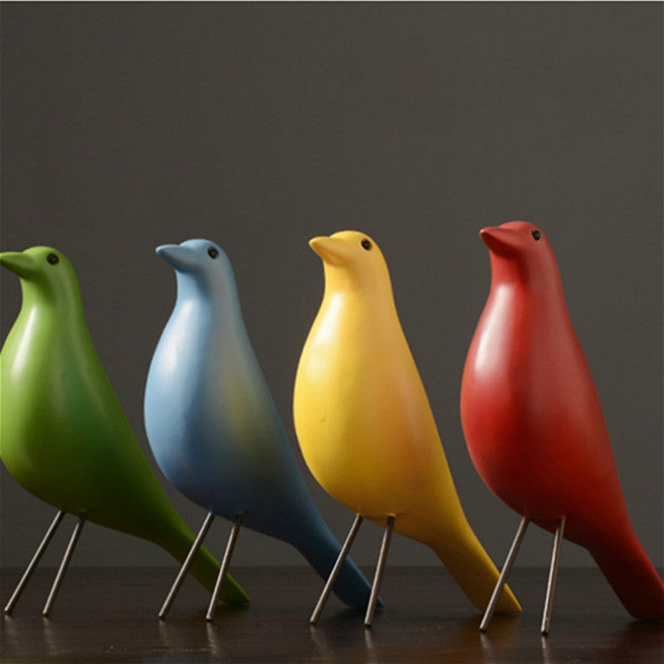 Unique Black Bird Resin Desk Figurine Decor