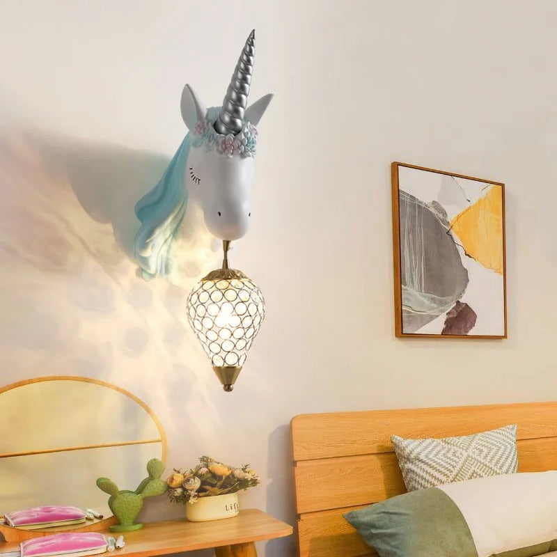 Colorful Unicorn Kids Wall Lamp - Fun Soft Lighting