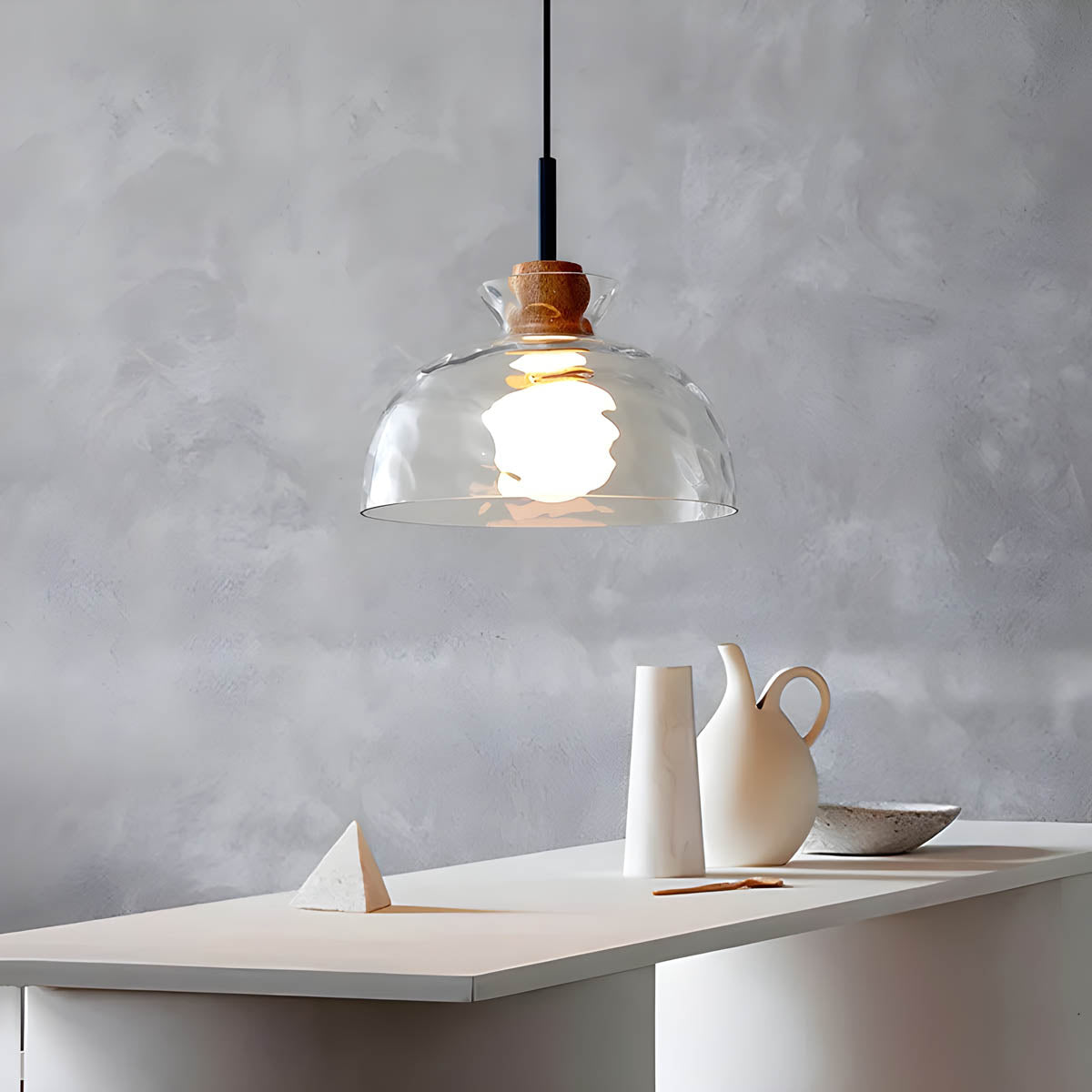 Elegant Crystal Glass Ceiling Light - Fesara