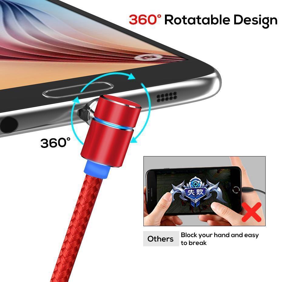 Flexible 360 Degree Magnetic Phone Charger Cable