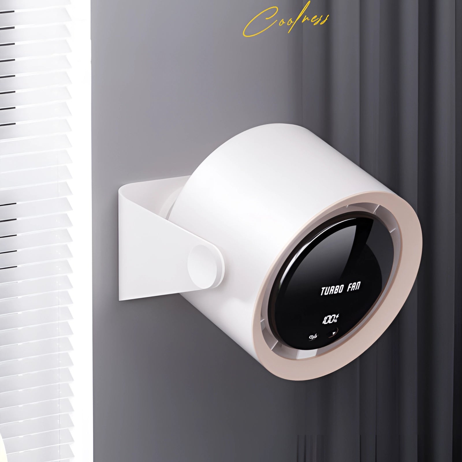 Bladeless Turbo Fan with LED Display – Compact, Quiet Cooling Solution for Bedrooms and Living Rooms-5