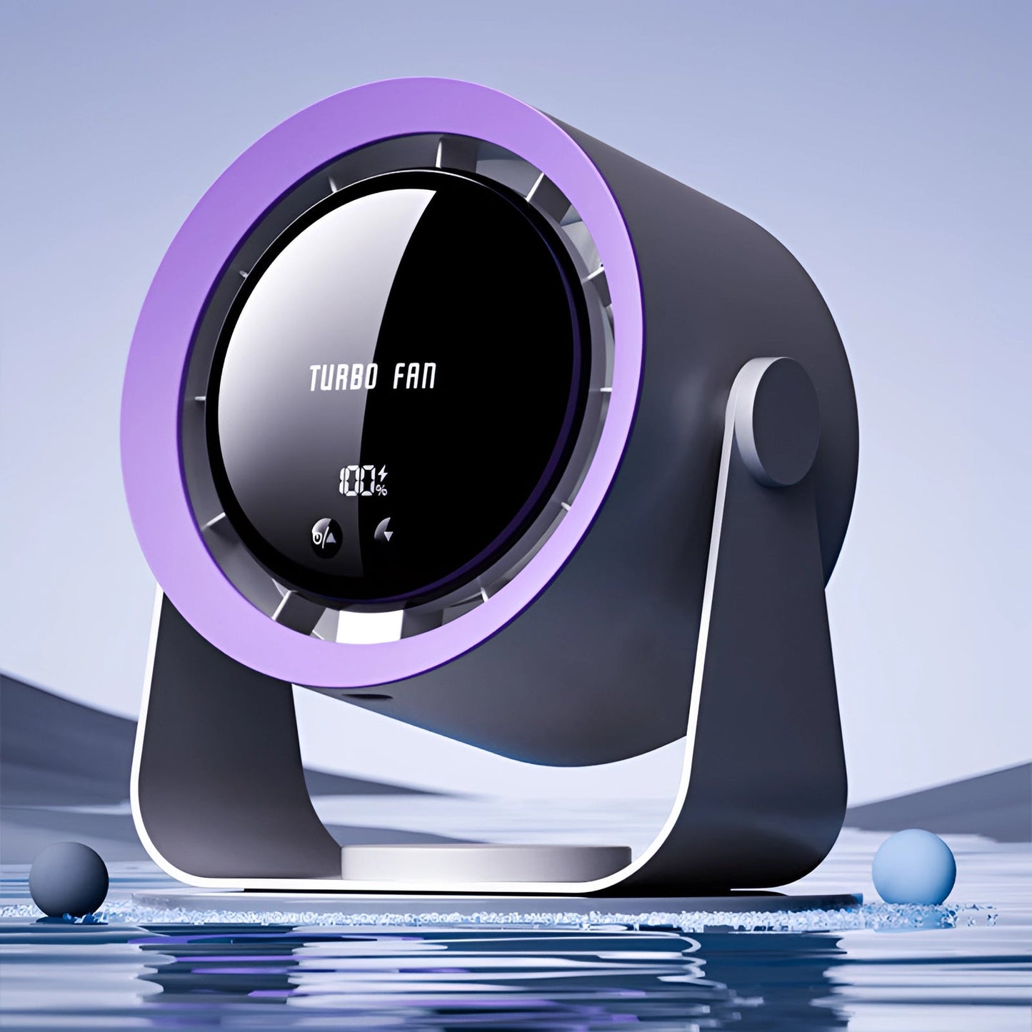 Bladeless Turbo Fan with LED Display – Compact, Quiet Cooling Solution for Bedrooms and Living Rooms-2