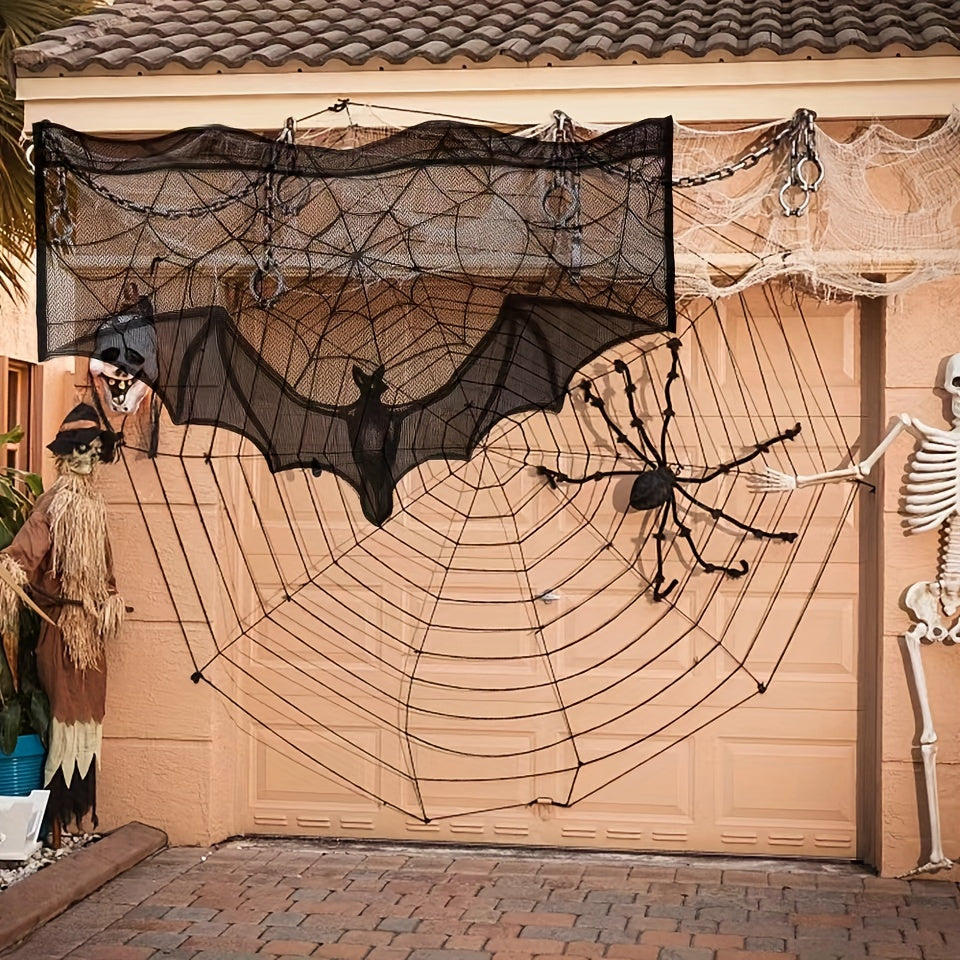 Table Runner Black Lace Halloween Decoration 4