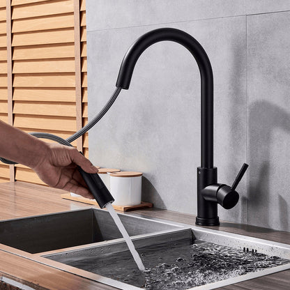 Automatic Sensor Kitchen Faucet with Flexible Sprout
