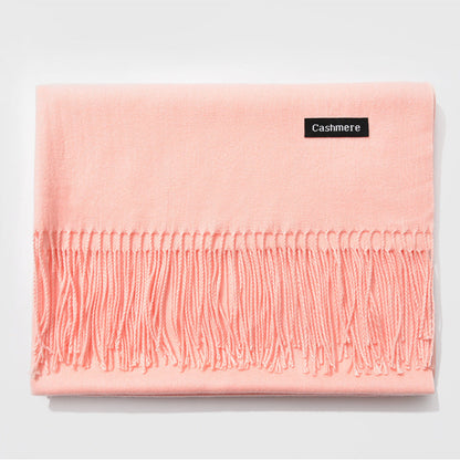 TasselAura | Elegant Monochrome Women's Scarf for All Seasons 18