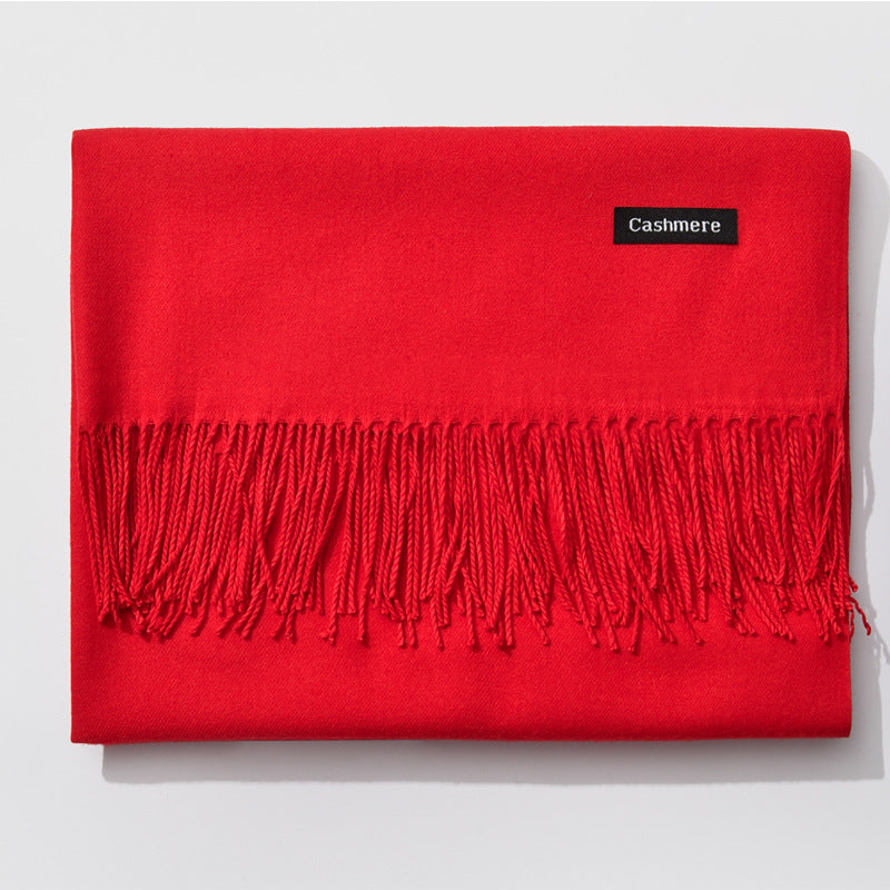 TasselAura | Elegant Monochrome Women's Scarf for All Seasons 21