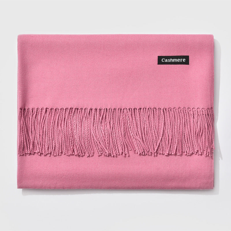 TasselAura | Elegant Monochrome Women's Scarf for All Seasons 26