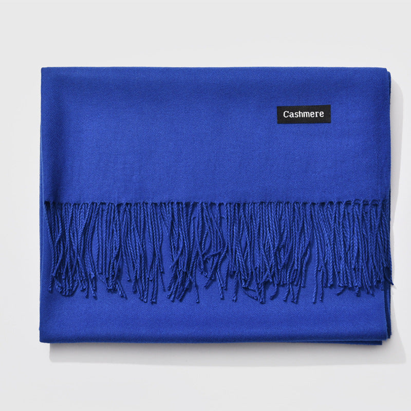 TasselAura | Elegant Monochrome Women's Scarf for All Seasons 29
