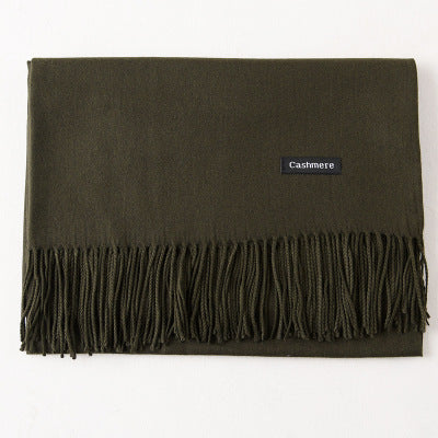 TasselAura | Elegant Monochrome Women's Scarf for All Seasons 33
