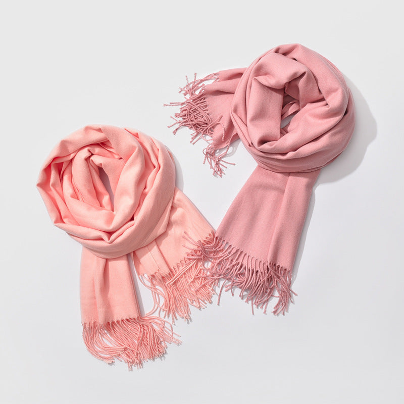 TasselAura | Elegant Monochrome Women's Scarf for All Seasons 5