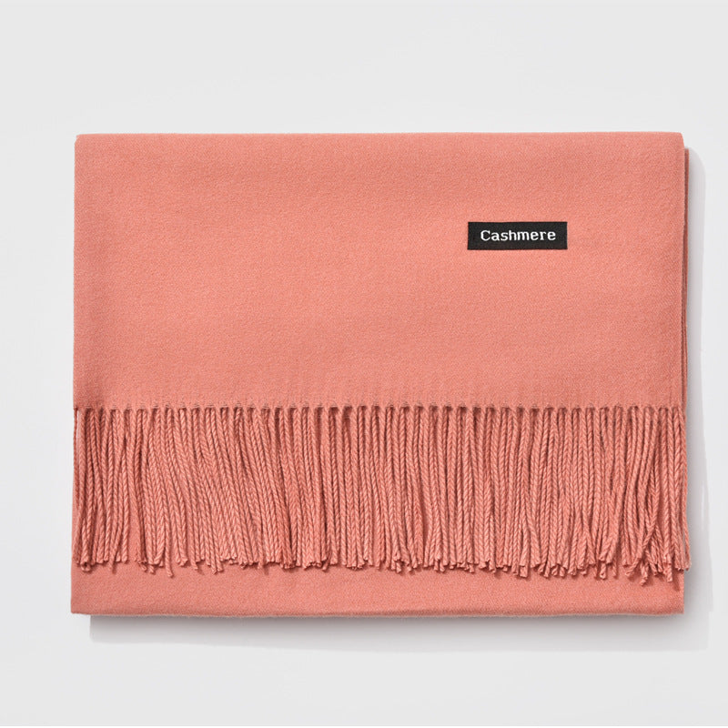 TasselAura | Elegant Monochrome Women's Scarf for All Seasons 6
