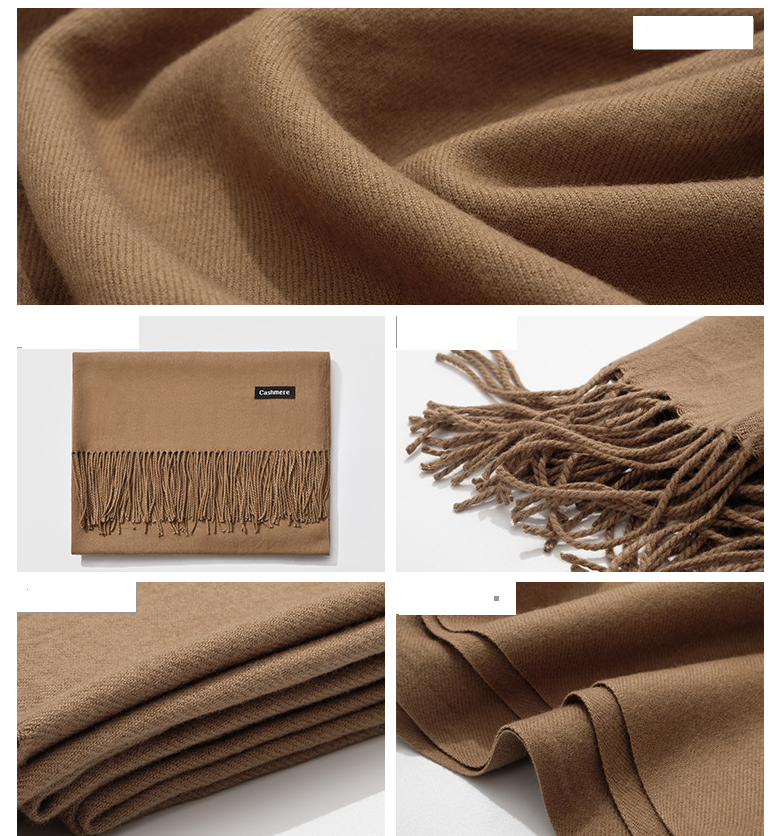 TasselAura | Elegant Monochrome Women's Scarf for All Seasons 7
