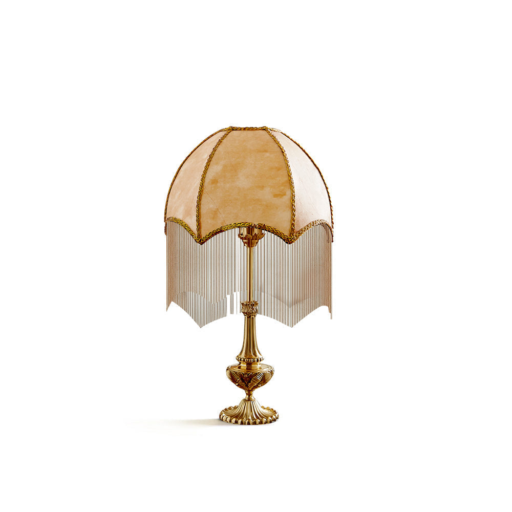 Decorative Fringe Table Lamp with Beads and Tassels