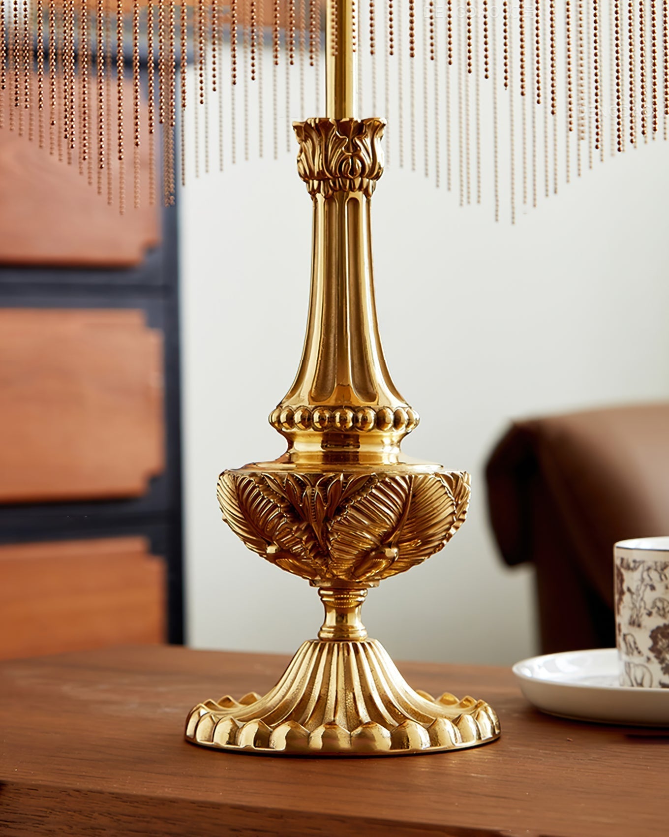 Decorative Fringe Table Lamp with Beads and Tassels
