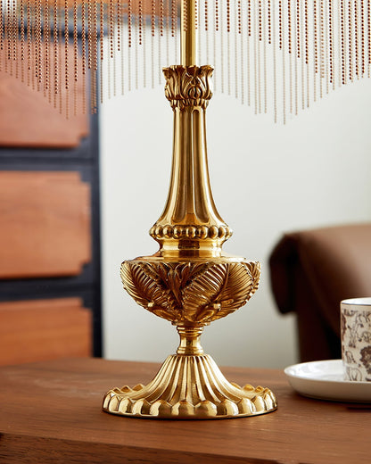 Decorative Fringe Table Lamp with Beads and Tassels