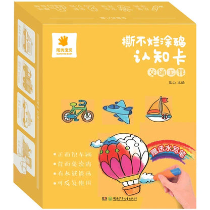 Educational Watercolor Flash Cards