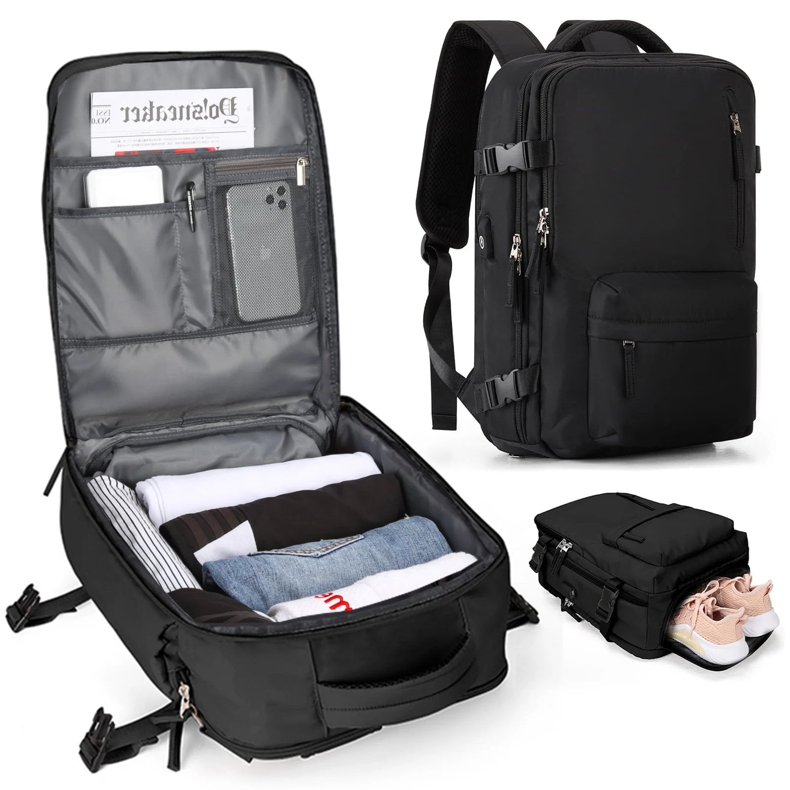 TerraPack | Stylish Versatile Travel Backpack for Women with USB Port 7